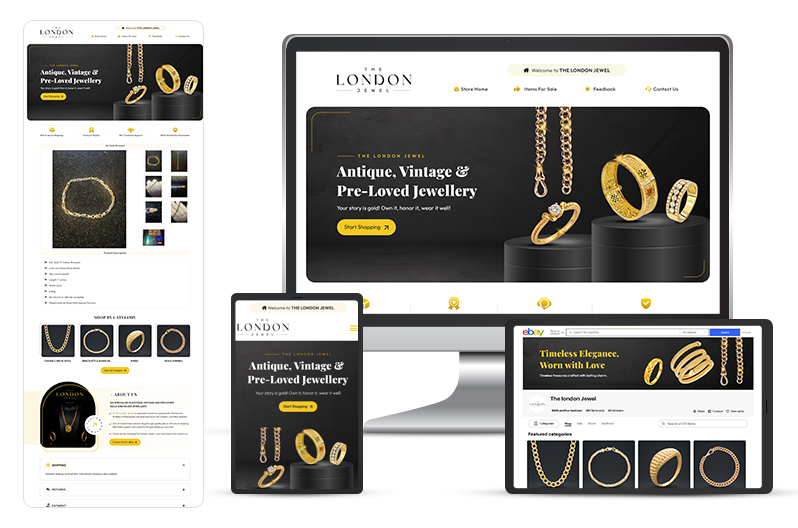 The London Jewel Store and Listing Template Design